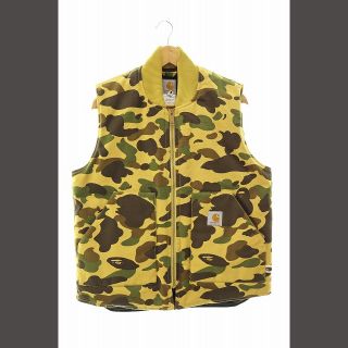 アベイシングエイプ A BATHING APE ×carhartt カモ ベスト www