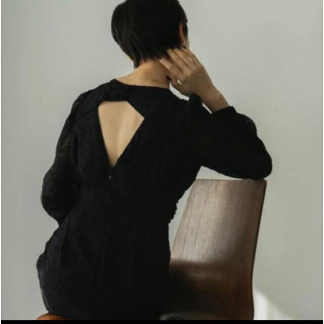 Knuth Marf】back open sheer dress - ロングワンピース