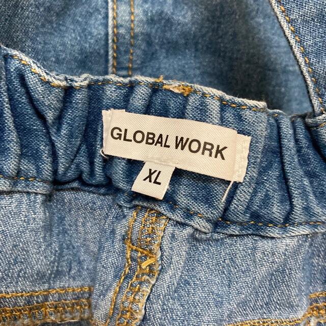 GLOBAL WORK(グローバルワーク)のGLOBAL WORK デニム サロペット ジャンパースカート XL 130cm キッズ/ベビー/マタニティのキッズ服女の子用(90cm~)(スカート)の商品写真