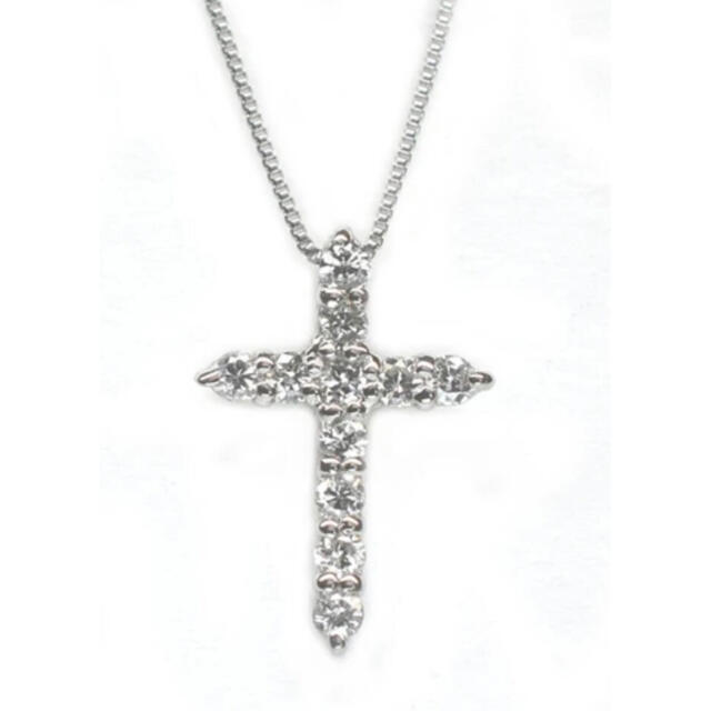 プラチナネックレス ダイヤモンドネックレス クロス 十字架 新品 【70