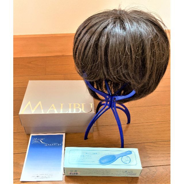 未使用！医療用ウィッグ　MALIBU マリブ　ブラック　レイヤーボブ 4