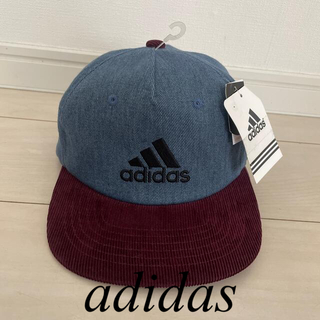 アディダス(adidas)の新品タグ付き☆adidas デニム×コーデュロイ キャップ 帽子(キャップ)
