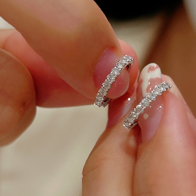エントリー最大P14倍以上 ダイヤモンド0.33ct☆K18WGピアス