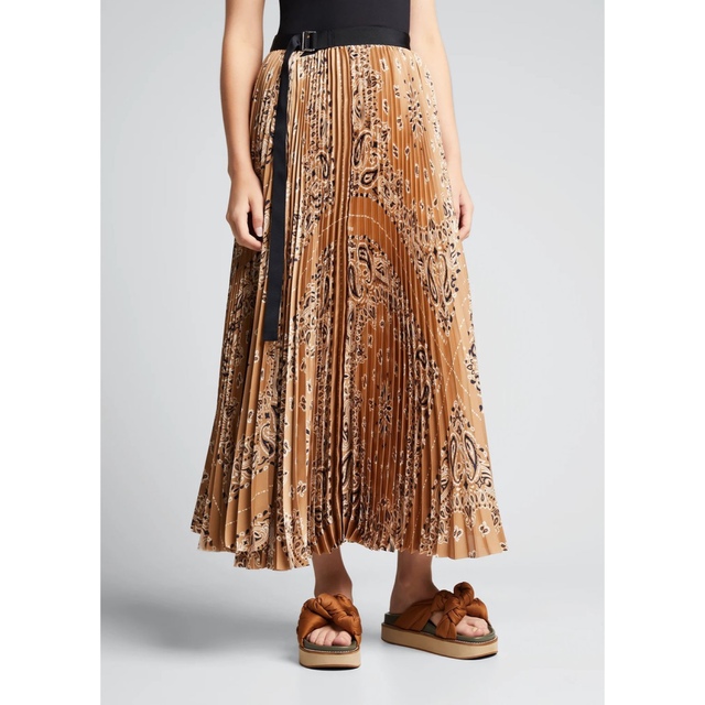 【未使用】sacai Suiting x Chiffon Skirt