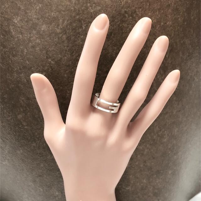 Gucci(グッチ)のグッチ　指輪　シルバー　銀　925 オープン　G くりぬき　メンズ　リング7 ☆ メンズのアクセサリー(リング(指輪))の商品写真