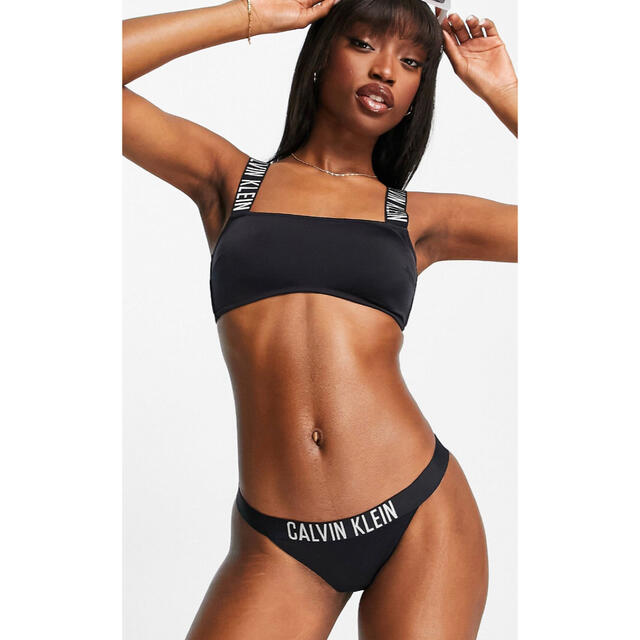 Calvin Klein Swimwear カルバンクライン Bikini BRAZILIAN bottoms black レディース 水着 |  