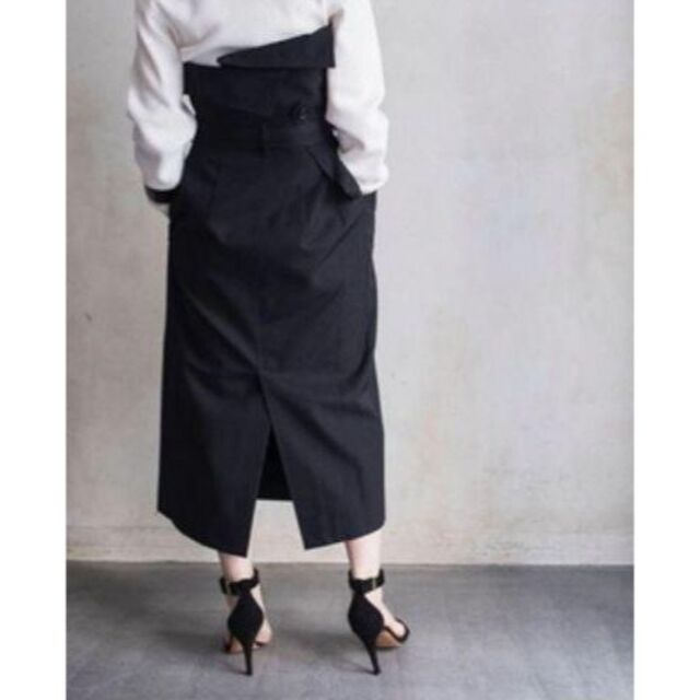 約40ｃｍ裾幅ENFOLD 18aw トレンチスカート　ブラック