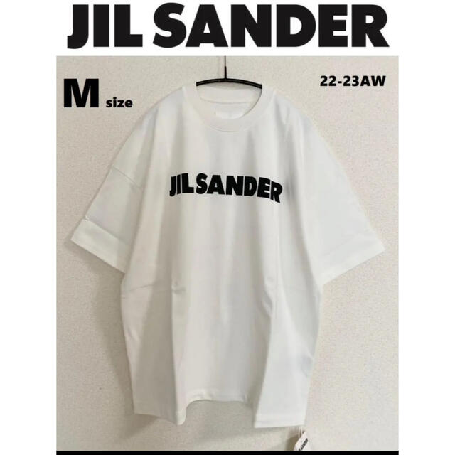 22AW【新品】JIL SANDER　ロゴ プリント コットン Tシャツ MＭ着丈