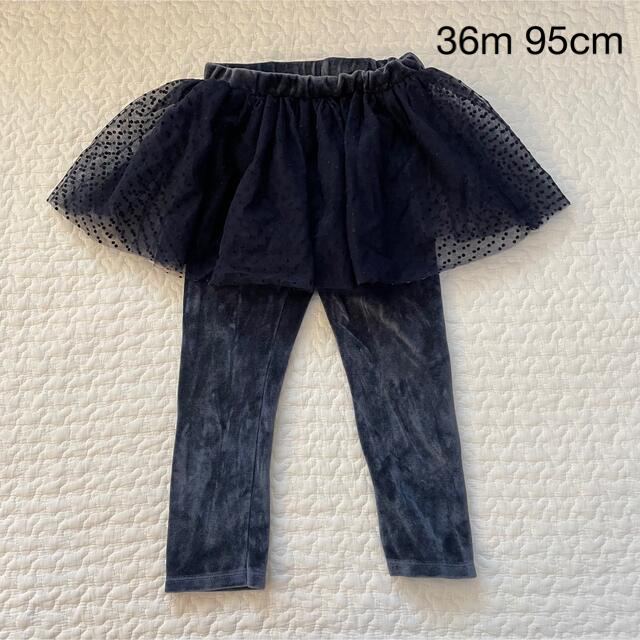 PETIT BATEAU(プチバトー)のプチバトー♡チュール付レギンス　36m95cm キッズ/ベビー/マタニティのキッズ服女の子用(90cm~)(パンツ/スパッツ)の商品写真