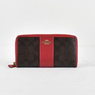 新品 COACH コーチ 長財布 スター 星柄 レッド メンズ レディース