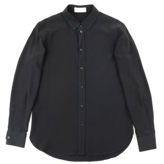 サンローラン(Saint Laurent)のサンローラン 18年製 シルク長袖シャツ メンズ 黒 38 SAINT LAURENT(シャツ)