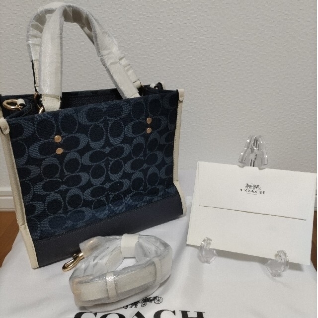 COACH コーチ デンプシー トートバッグ ハンドバッグ デニム ジャガー