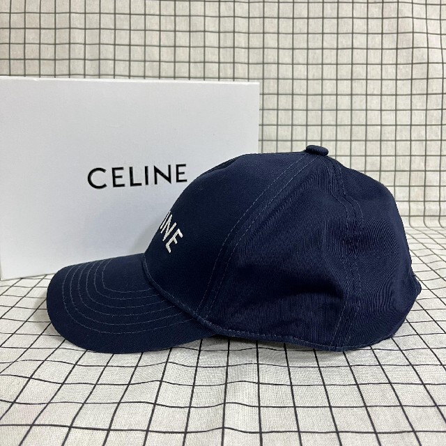 celine - 🍒高品質 CELINE セリーヌ コットンキャップ ネイビーの通販 by 桃子 即購入OKです｜セリーヌならラクマ