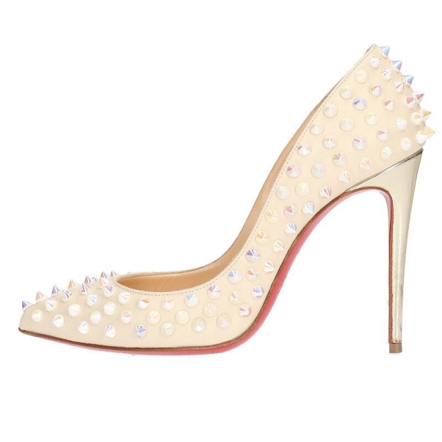 Christian Louboutin(クリスチャンルブタン)のクリスチャンルブタン FOLLIES SPAIKES 100 KID スパイクレザーヒールパンプス レディース 35 レディースの靴/シューズ(ハイヒール/パンプス)の商品写真