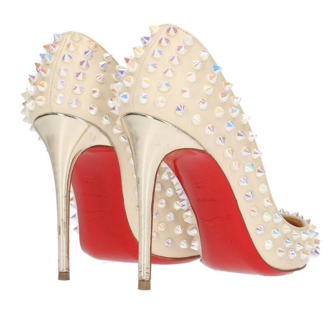 Christian Louboutin(クリスチャンルブタン)のクリスチャンルブタン FOLLIES SPAIKES 100 KID スパイクレザーヒールパンプス レディース 35 レディースの靴/シューズ(ハイヒール/パンプス)の商品写真