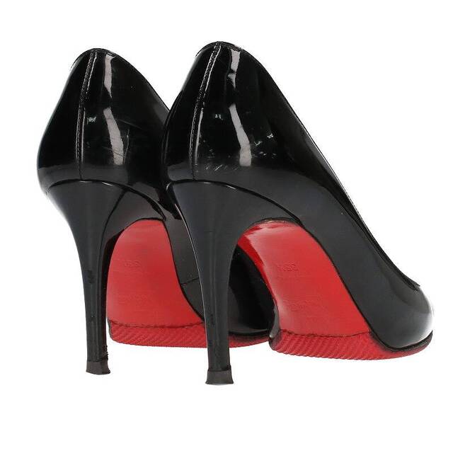 クリスチャンルブタン MISS GENA 85 PATENT CALF プレーントゥパテントヒールパンプス レディース 35.5