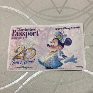 ディズニー(Disney)の《使用済み》ディズニー　優待券　チケット　1d 20th記念デザイン　ミニー(遊園地/テーマパーク)