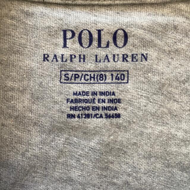 POLO RALPH LAUREN(ポロラルフローレン)のポロ ラルフローレン ボーイズ クルーネック 半袖 Tシャツ グレー 140 キッズ/ベビー/マタニティのキッズ服男の子用(90cm~)(Tシャツ/カットソー)の商品写真