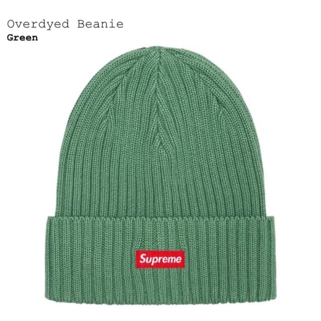 22SS SUPREME OVERDYED BEANIE “GREEN”