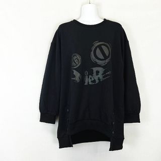 アザー(other)のNieR CLOTHING ストレッチ  長袖 カットソー トレーナー 黒  F(カットソー(長袖/七分))