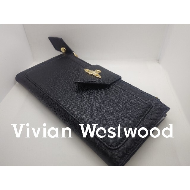 Vivienne Westwood(ヴィヴィアンウエストウッド)のVivienne Westwood お洒落な折り財布小銭入れ有ｳﾞｨｳﾞｨｱﾝ黒 レディースのファッション小物(財布)の商品写真