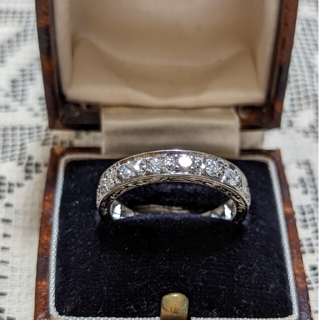 ご専用　イギリス　アールデコ　プラチナ　フルエタニティリング　１４号　１．５ＣＴ レディースのアクセサリー(リング(指輪))の商品写真