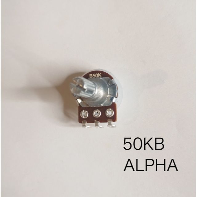 ALPHA 50KB ボリューム/可変抵抗 ダストカバー付き φ16 Bカーブ
