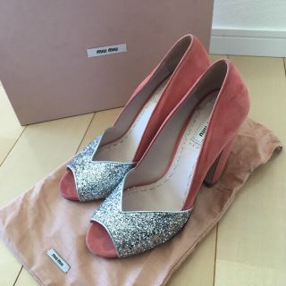 ミュウミュウ(miumiu)のmiumiu グリッターパンプス 美品♡(ハイヒール/パンプス)