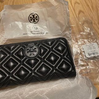 トリーバーチ(Tory Burch)のトリーバーチ 長財布 ラウンドファスナー キルティング 黒 レザー(財布)