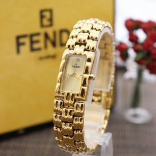 FENDI◇クォーツ腕時計/アナログ/ゴールド/フェンディ/レディース www