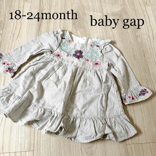 babyGAP - baby gap ベビーギャップ 花柄刺繍ワンピースの通販｜ラクマ