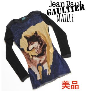 ジャンポールゴルチエ(Jean-Paul GAULTIER)の【美品】ジャンポールゴルチエ マイユ ファム　カットソー　パワーネット、チュール(カットソー(長袖/七分))