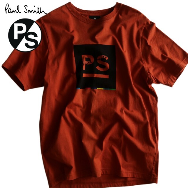 【PAUL SMITH】美品　半袖Tシャツ　ロゴ　オレンジ　M☆