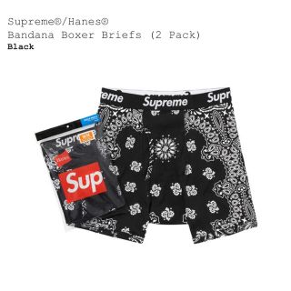 シュプリーム(Supreme)のSupreme Hanes Bandana Boxer Briefs Black(ボクサーパンツ)