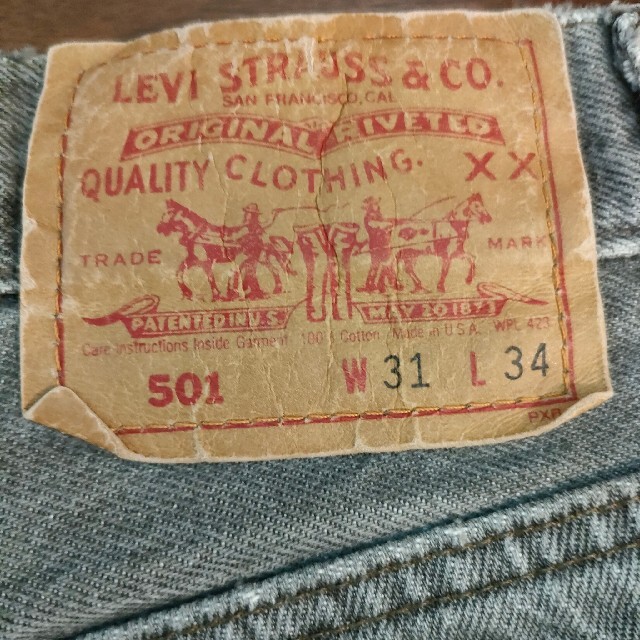 501(ゴーマルイチ)の【まなぶ様専用】USA製90s Levi's 501BLACK グレーリーバイス メンズのパンツ(デニム/ジーンズ)の商品写真