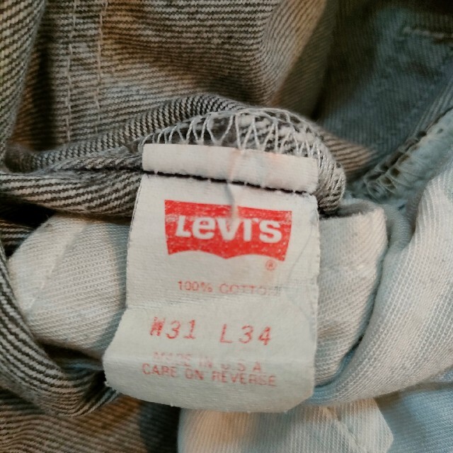 501(ゴーマルイチ)の【まなぶ様専用】USA製90s Levi's 501BLACK グレーリーバイス メンズのパンツ(デニム/ジーンズ)の商品写真