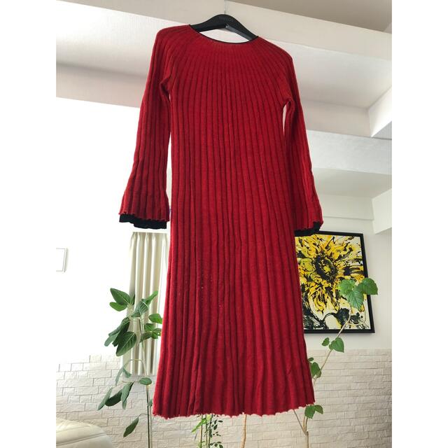 ロングニットプリーツワンピース♡ - ロングワンピース/マキシワンピース
