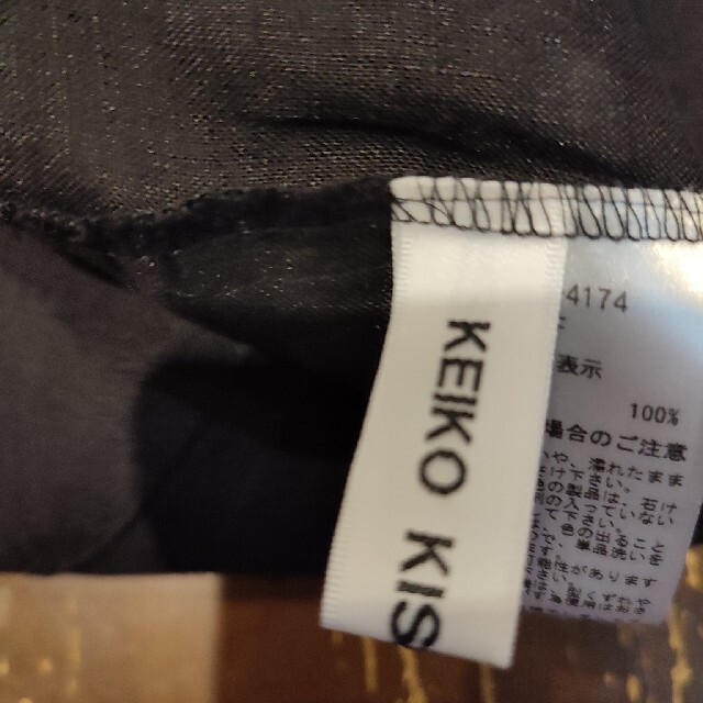 キシ、ケイコ黒麻ジャケット レディースのジャケット/アウター(ノーカラージャケット)の商品写真
