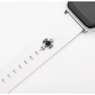 Applewatchバンドホールアクセサリー シルバークロス 2個(その他)