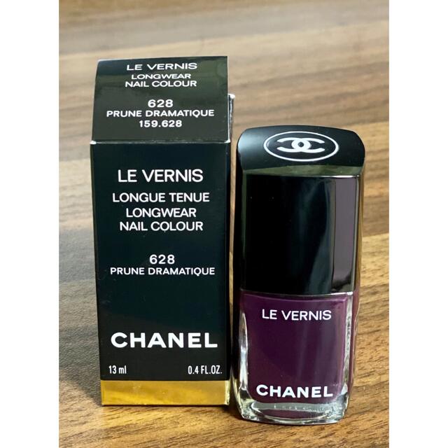 Chanel Le Vernis Longwear Nail Colour 628 Prune Dramatique for Women, 0.4  Ounce