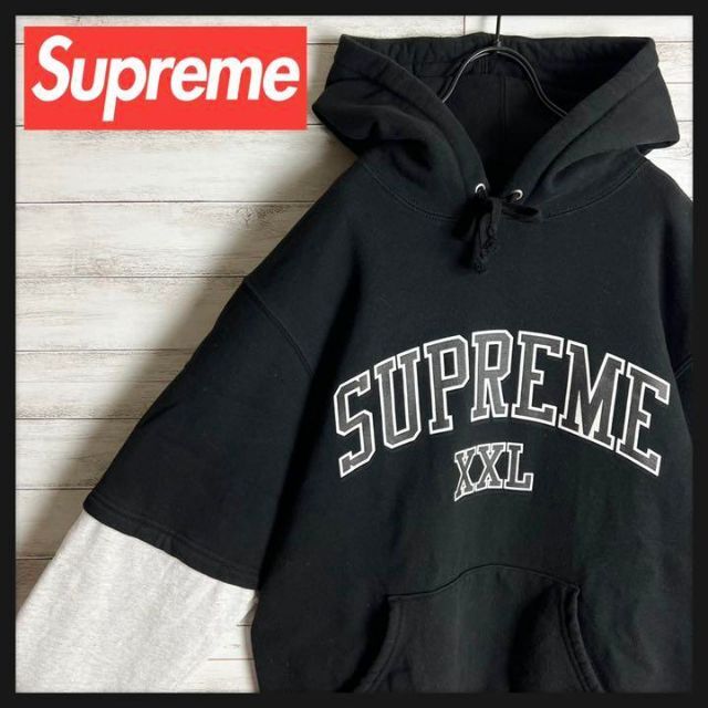 即完品！supreme Sツノロゴ　パーカー