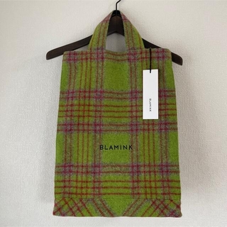 【新品未使用】BLAMINK ブラミンク　チェックトートバッグ  アルパカウール