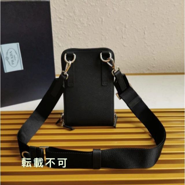 サイズ PRADA - PRADA⭐︎ スマートフォンケース ブラック ショルダー