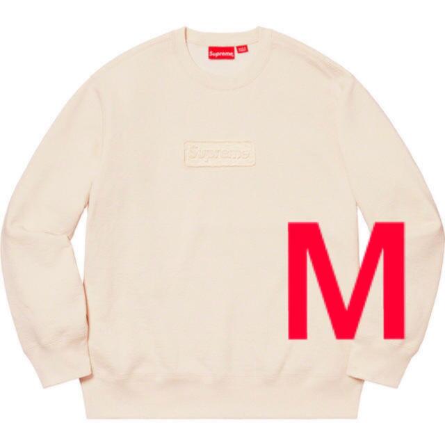 【M】Supreme Cutout Logo Crewneck Naturalカラーナチュラル