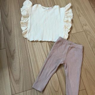 ザラキッズ(ZARA KIDS)のzarababy  トップス　リブレギンス　12〜18months(シャツ/カットソー)