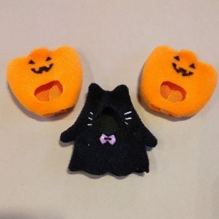 シルバニア赤ちゃん用ハロウィン衣装（カボチャ、黒猫）(その他)