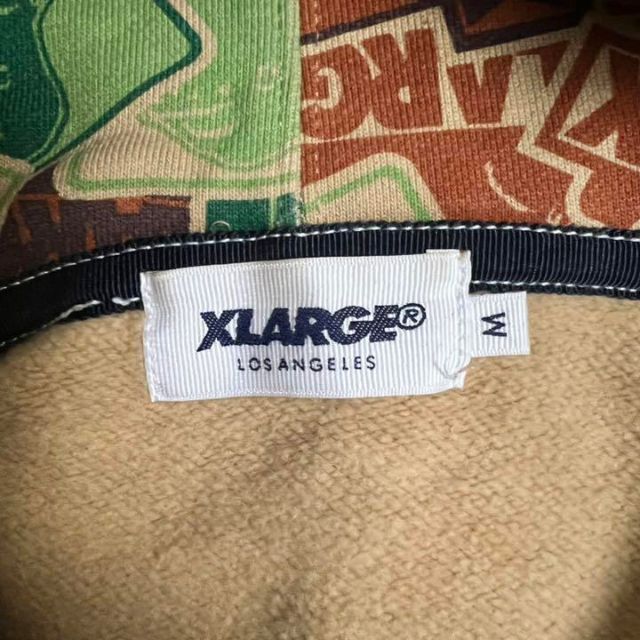 XLARGE   希少デザインエクストララージ 肉厚 パーカー 総柄 入手