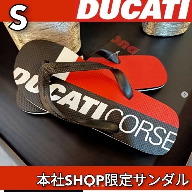 Ducati(ドゥカティ)の【イタリア限定品】　ドゥカティ　サンダル　S　レッド　ブラック レディースの靴/シューズ(サンダル)の商品写真