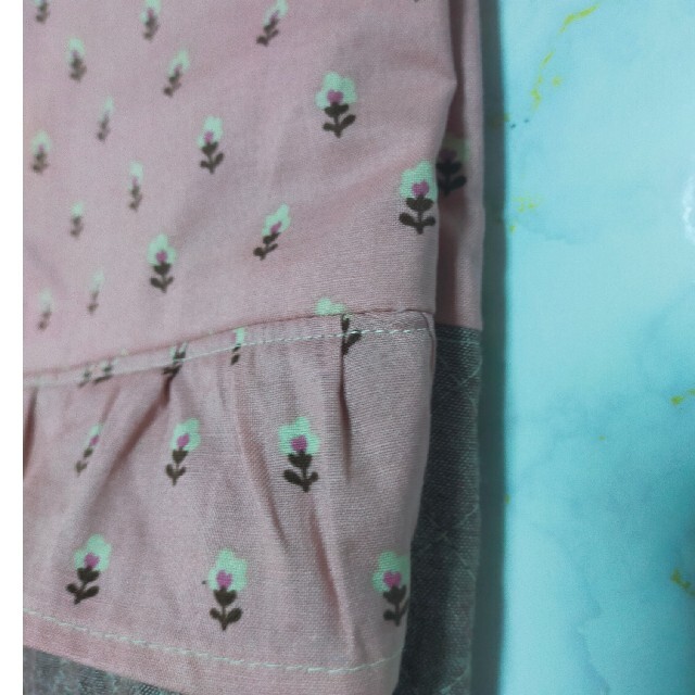 くすみピンクカラー　レッスンバッグ　小花柄　おけいこ　女の子 ハンドメイドのキッズ/ベビー(バッグ/レッスンバッグ)の商品写真