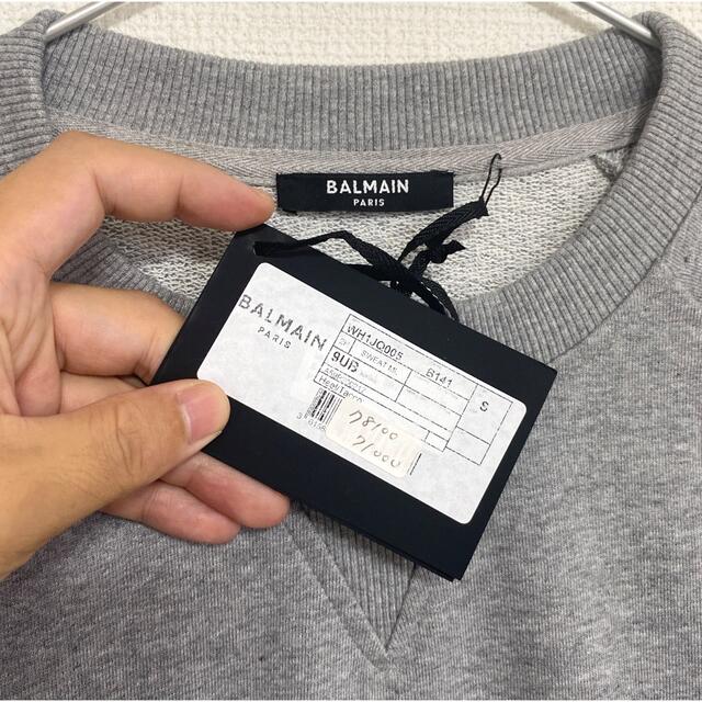 新品未使用 バルマン BALMAIN ラグランスウェット Gray size/S